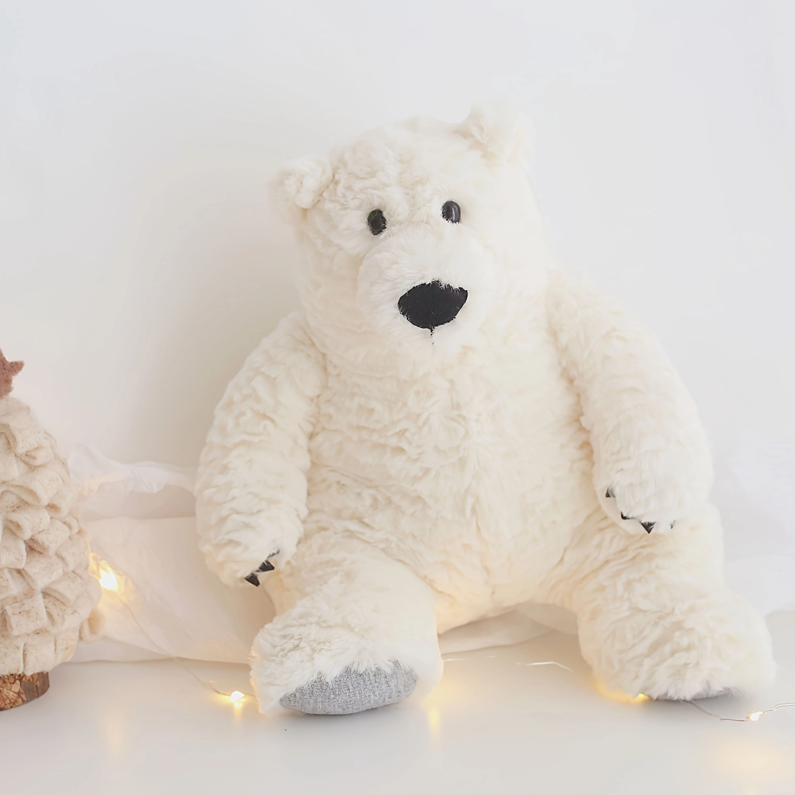 Weighted Plush Polar Bear Toy Soft Comfort Pillow - Image 4