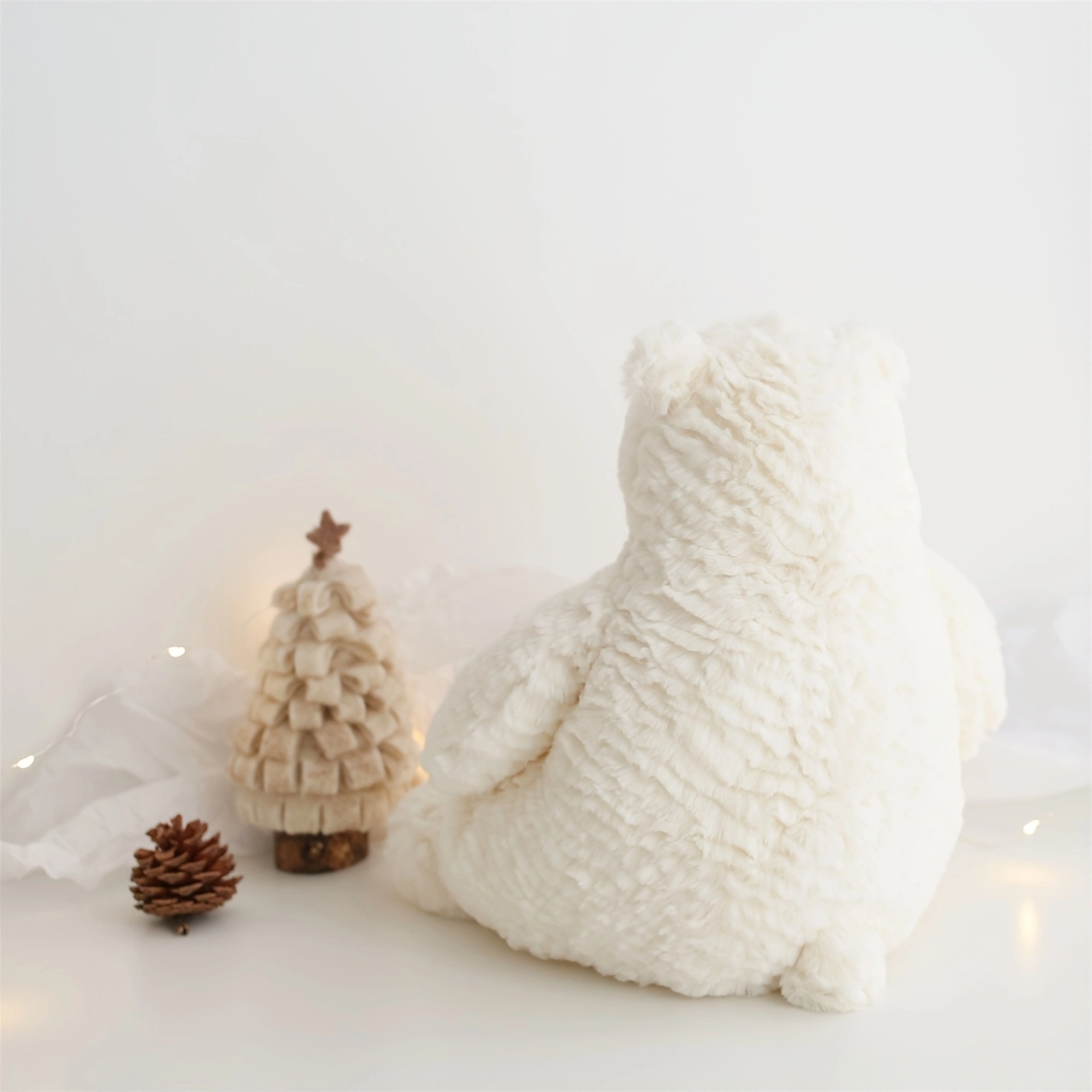 Weighted Plush Polar Bear Toy Soft Comfort Pillow - Image 2