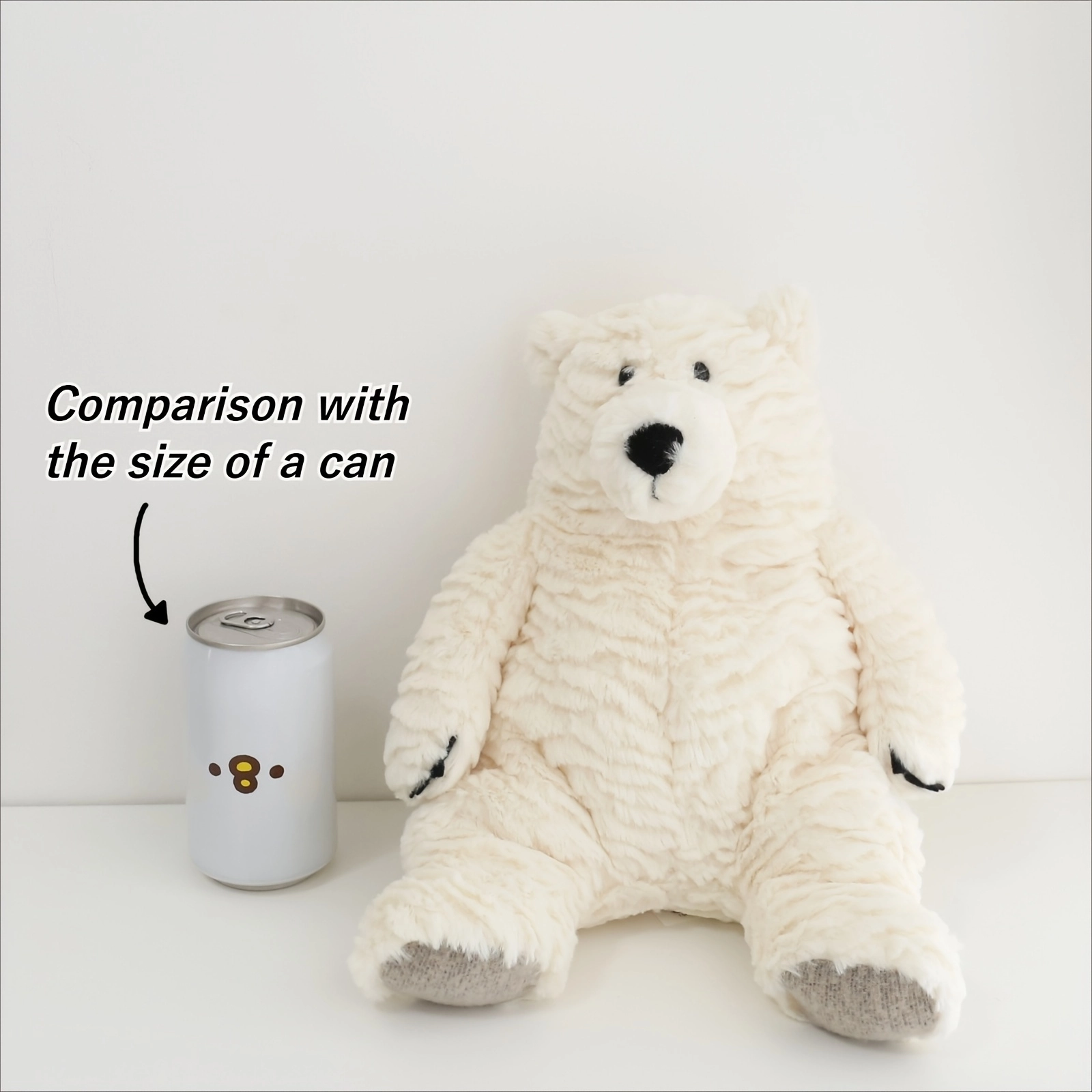 Weighted Plush Polar Bear Toy Soft Comfort Pillow - Image 6