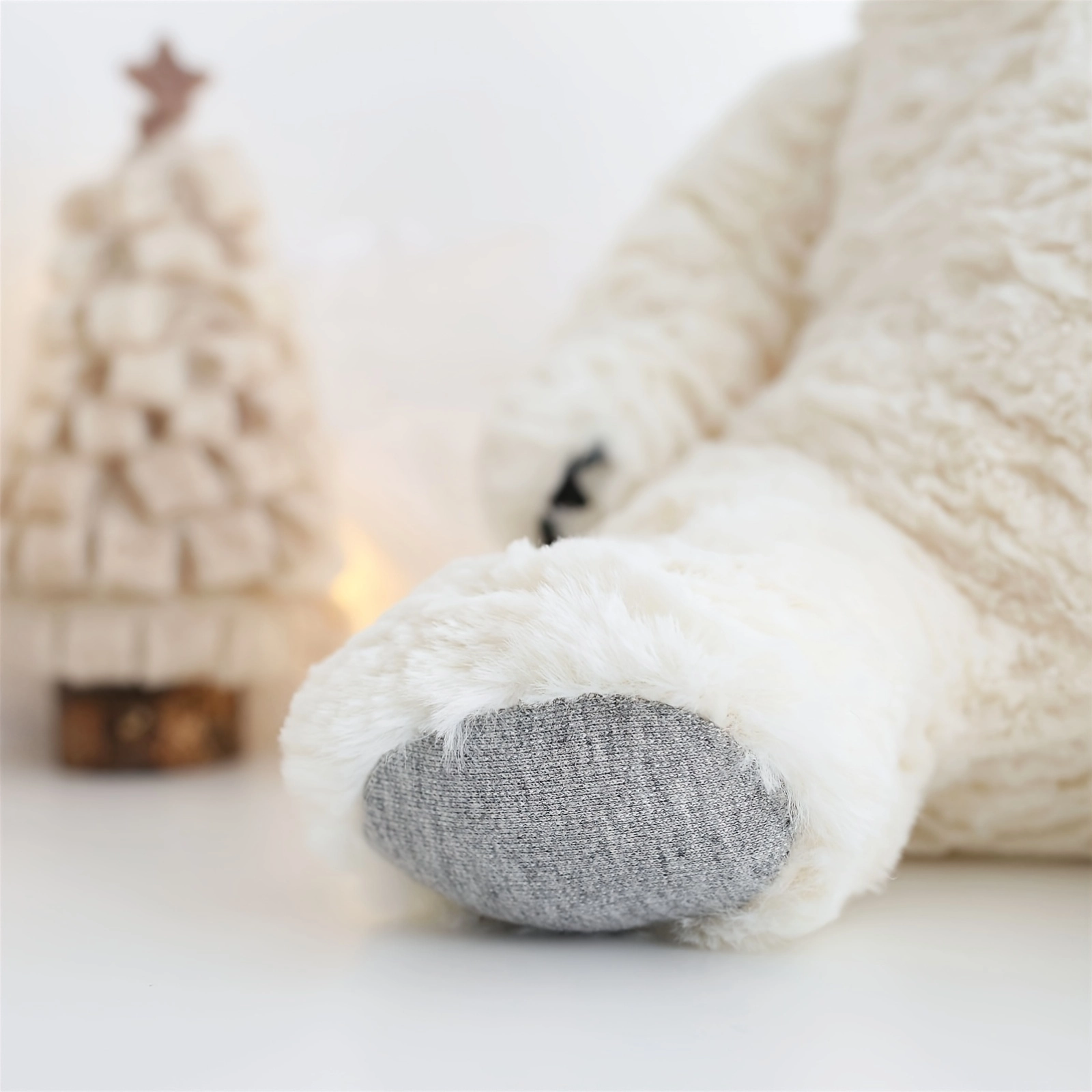Weighted Plush Polar Bear Toy Soft Comfort Pillow - Image 9