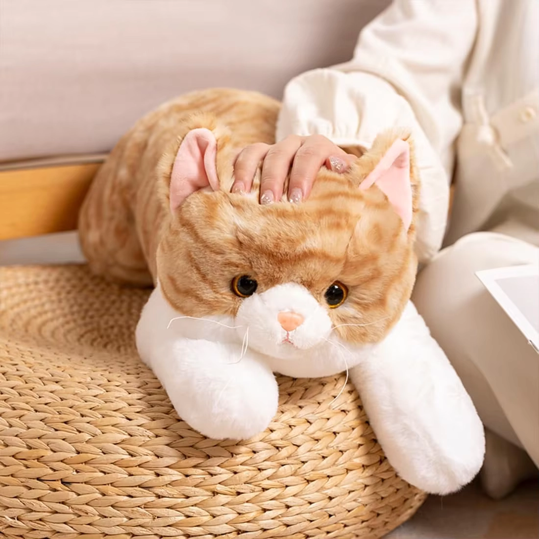 Weighted Cat Plush Pillow Toy 50cm - Image 3