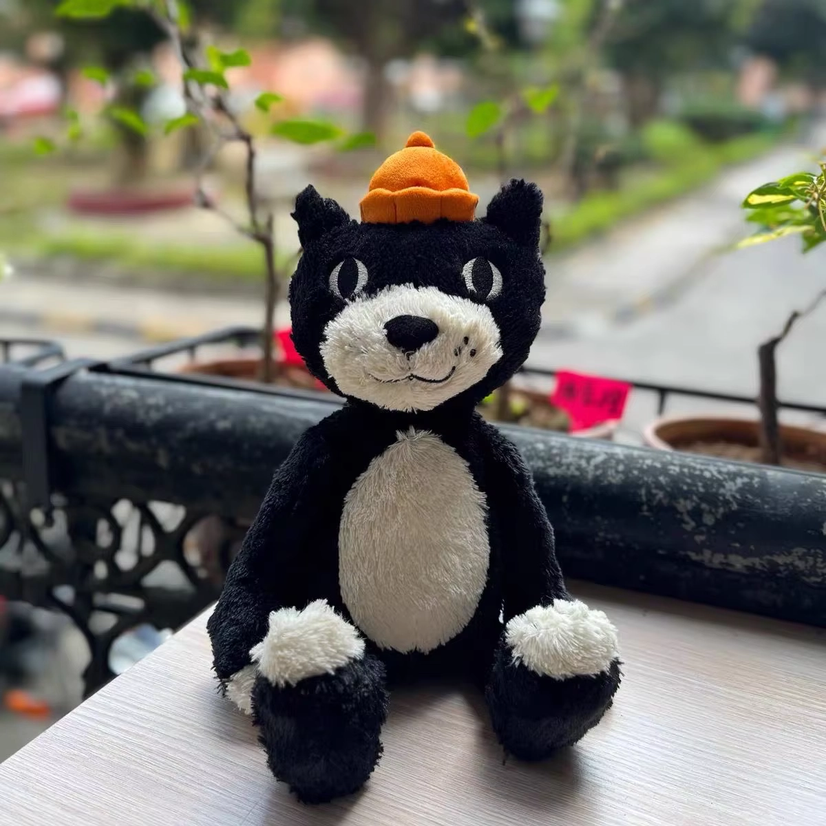 Weighted Plush Cat Toy Soft Comfort Hat Doll - Image 6