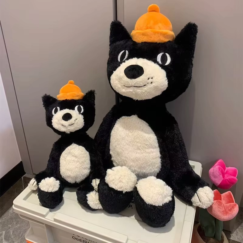 Weighted Plush Cat Toy Soft Comfort Hat Doll
