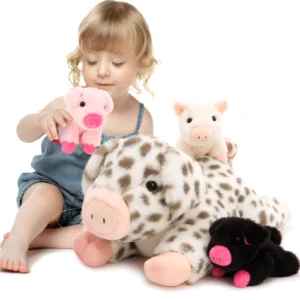 Weighted Pig Plush Toy Set