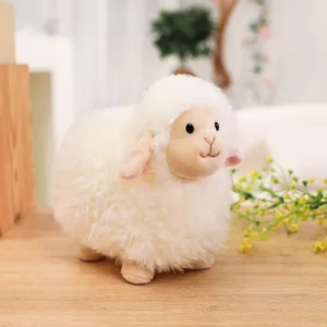 Weighted Plush Sheep Toy Soft Comfort Fluffy Doll