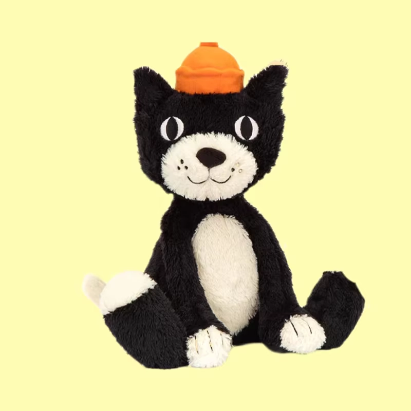 Weighted Plush Cat Toy Soft Comfort Hat Doll - Image 3