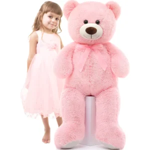 Weighted Pink Teddy Bear Plush Toy 90cm