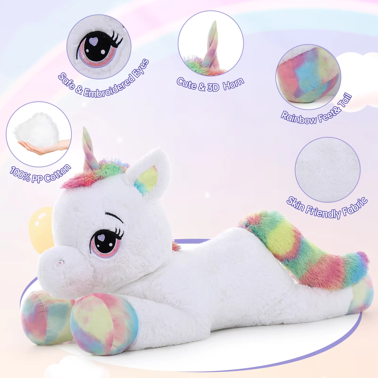 Weighted Unicorn Plush Toy - Image 3