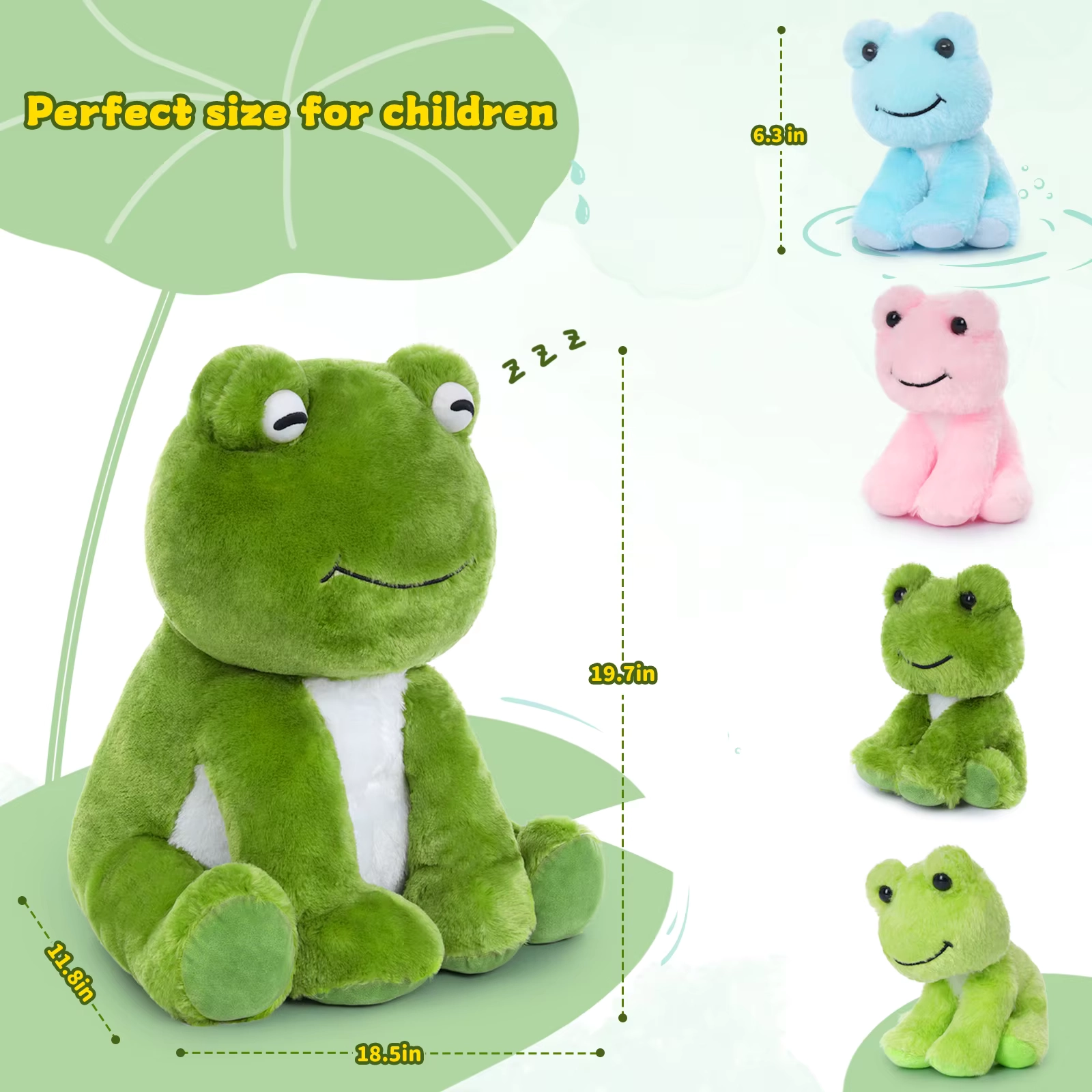 Weighted Frog Plush Toy Set - Image 2