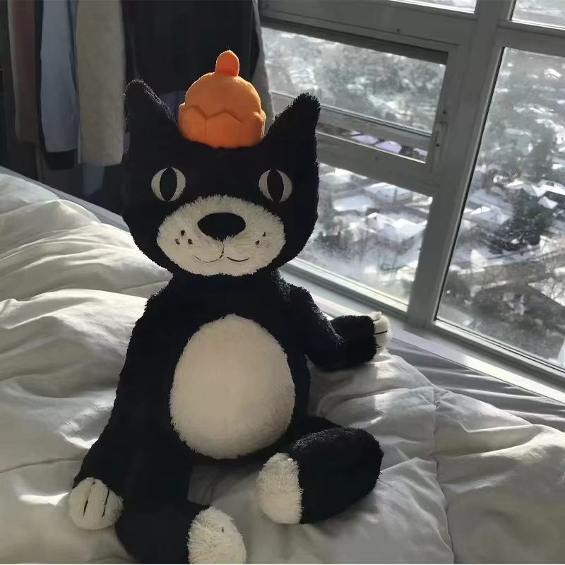 Weighted Plush Cat Toy Soft Comfort Hat Doll - Image 4