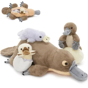 Weighted Platypus Plush Toy with Baby Set 55cm