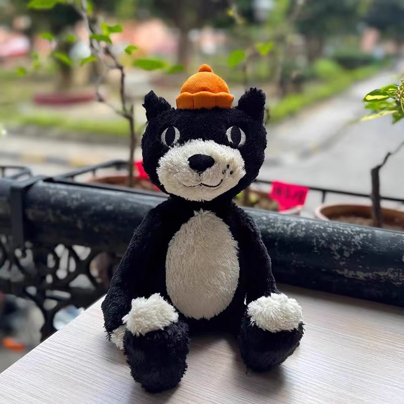 Weighted Plush Cat Toy Soft Comfort Hat Doll - Image 2