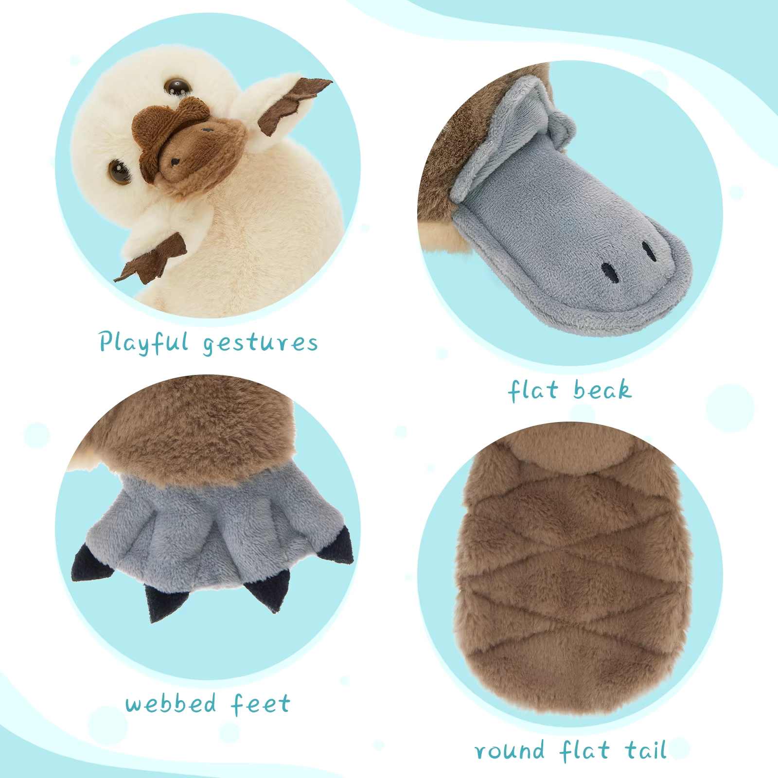 Weighted Platypus Plush Toy with Baby Set 55cm - Image 3
