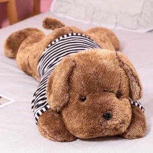Weighted Lying Dog Plush Pillow