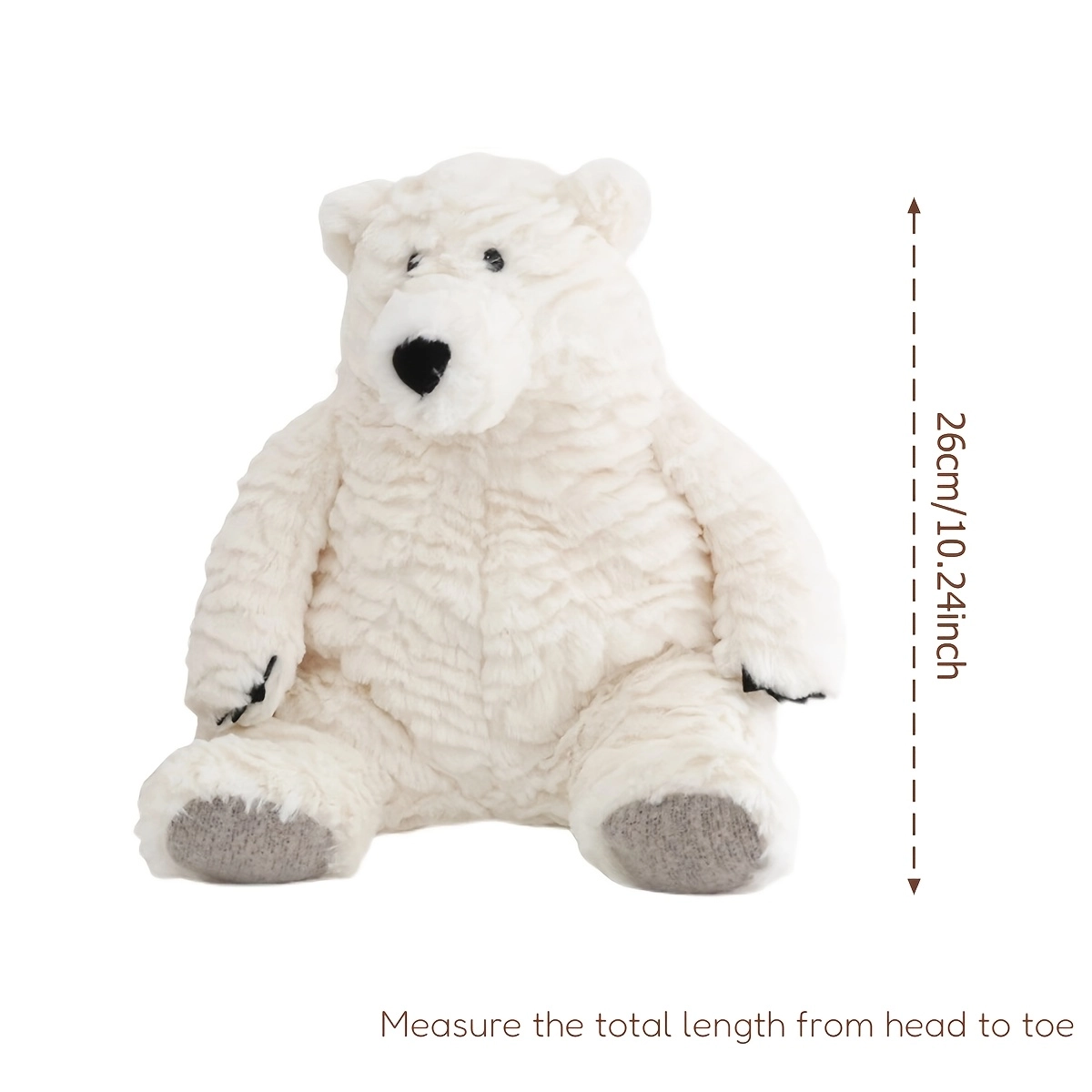 Weighted Plush Polar Bear Toy Soft Comfort Pillow - Image 3