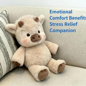 Weighted Plush Highland Cow Toy Soft Comfort Pillow